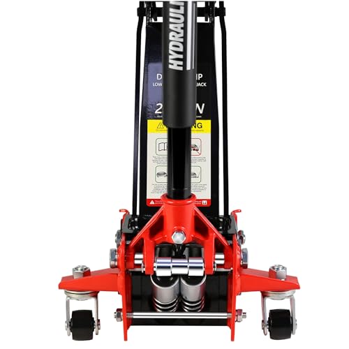 Heavy Duty Hydraulic Floor Jack, Low Profile Steel Racing Jack, 2 Ton Capacity, Blue H1350