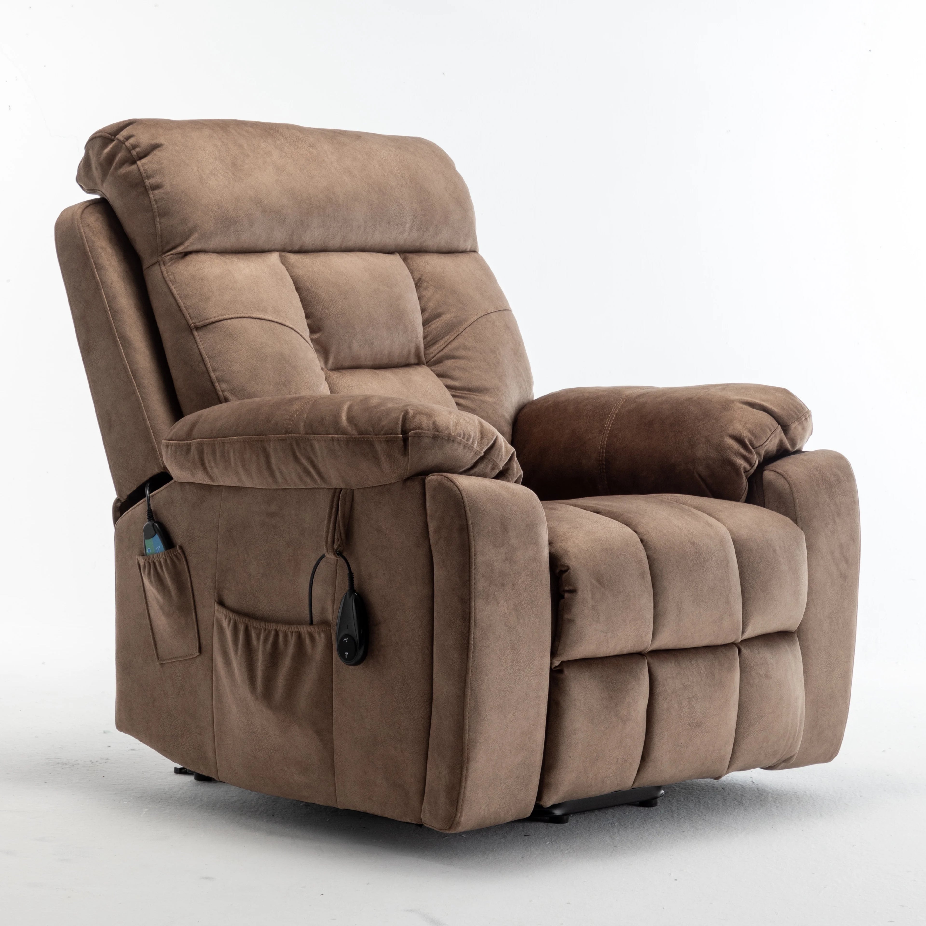 Electric Lift Recliner Chair with Heat and Massage, 3 Position, Dark Brown X83938