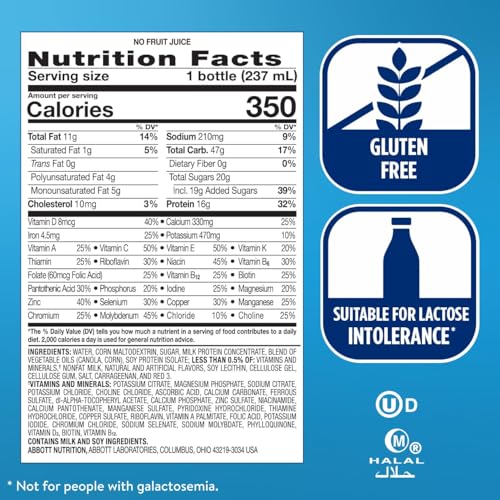 Strawberry Nutrition Shake Meal Replacement, 16g Protein, 8 fl oz, 24 Pack T587219
