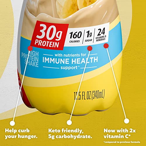Café Latte Protein Shake, 30g Protein, 1g Sugar, 11.5 fl oz, 12 Pack W5537