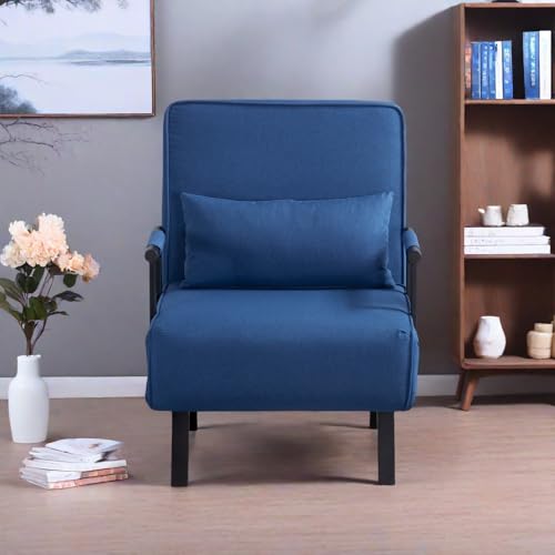 Sleeper Sofa Bed with Side Pocket, Convertible Futon Couch for Living Room X8857