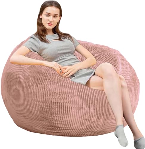 Faux Fur Bean Bag Chair for Adults with Filling Q65946