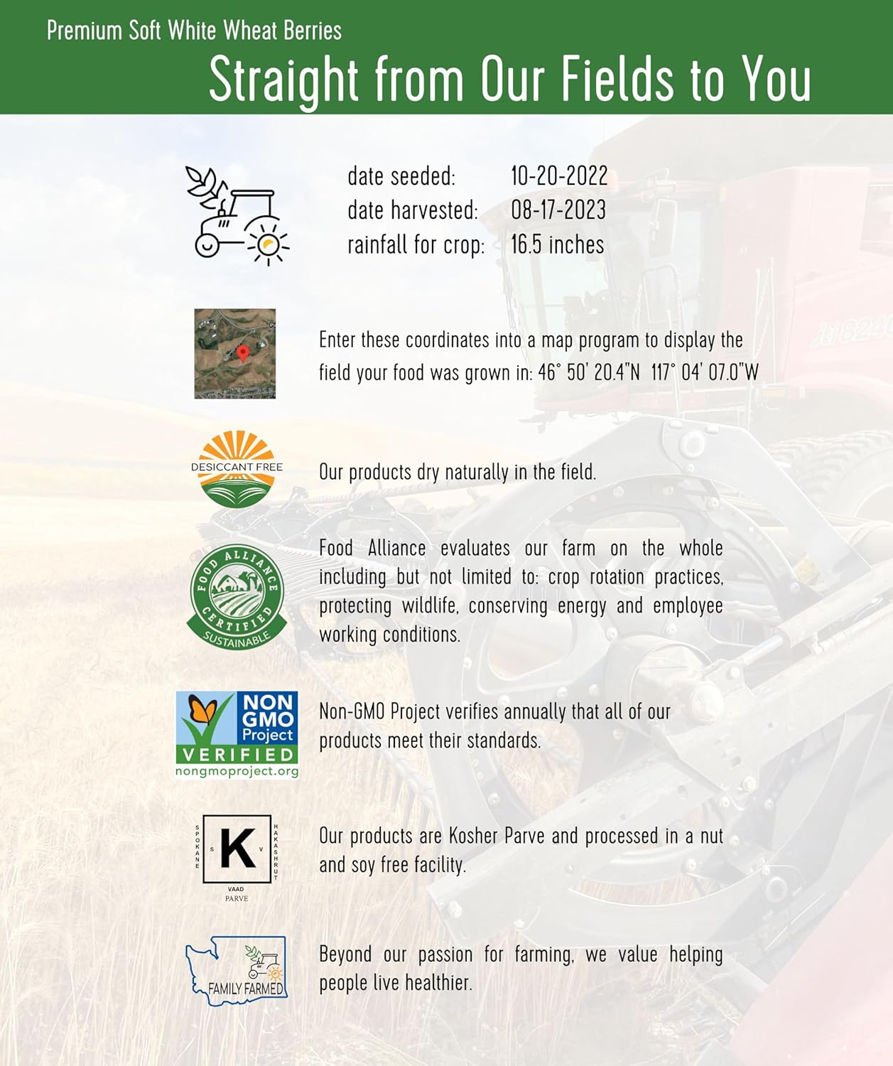 Soft White Wheat Berries 25 lbs Bulk J62368