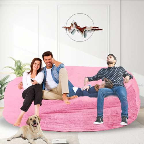 Bean Bag Chair for Adults 3FT, Soft Removable Cover, Light Gray X3039