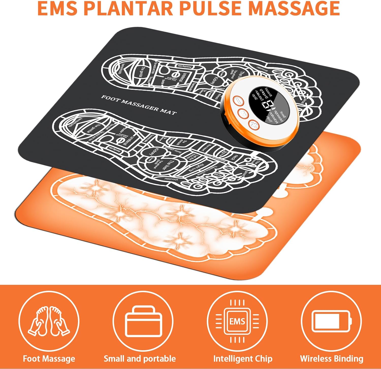 Foot Massager Mat with 8 Modes and 19 Intensity Levels M62342