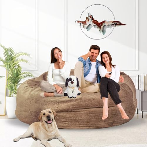 Bean Bag Chair for Adults 3FT, Soft Removable Cover, Light Gray X3039
