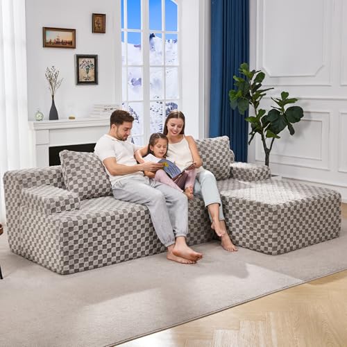 Modular L-Shape Sectional Sofa with Oversized Chaise A47792