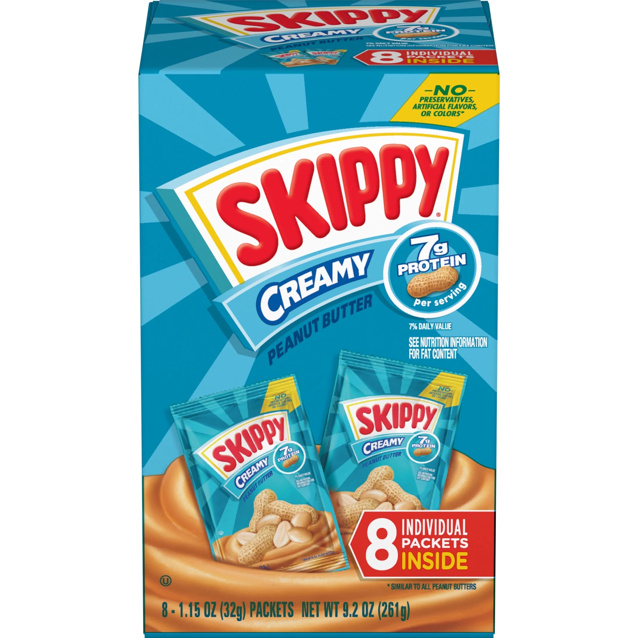 Creamy Peanut Butter Squeeze Packs, 1.15 oz (64 Pouches) X665