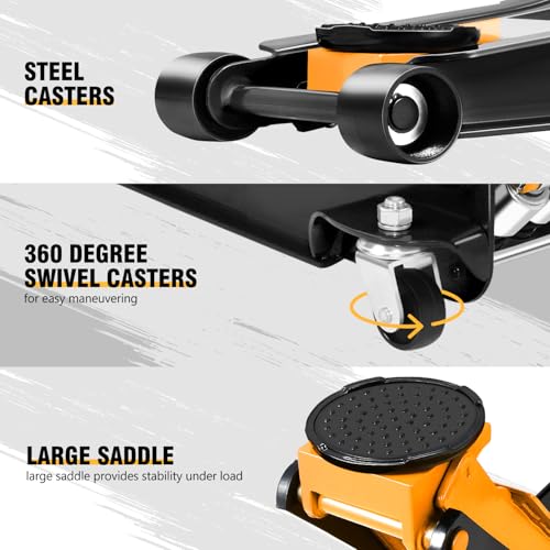 Floor Jack 3 Ton Capacity, Low Profile Heavy Duty Hydraulic Car Jack, Lifting Range 3"-20" O821