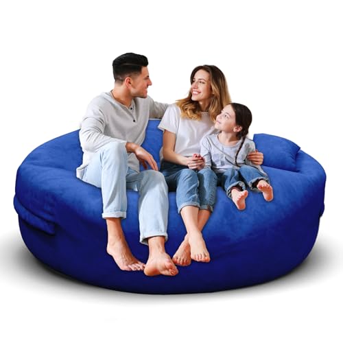 Bean Bag Chair for Adults 3FT, Soft Removable Cover, Light Gray X3039