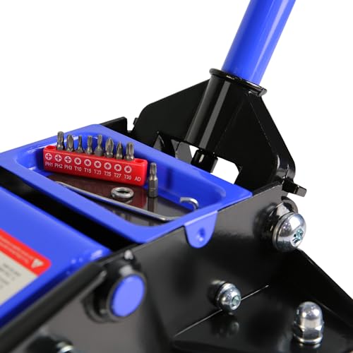 Heavy Duty Hydraulic Floor Jack, Low Profile Steel Racing Jack, 2 Ton Capacity, Blue H1350