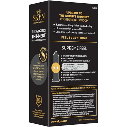 Ultra-Thin Non-Latex Condoms, Pre-Lubricated, 10 Count H498597