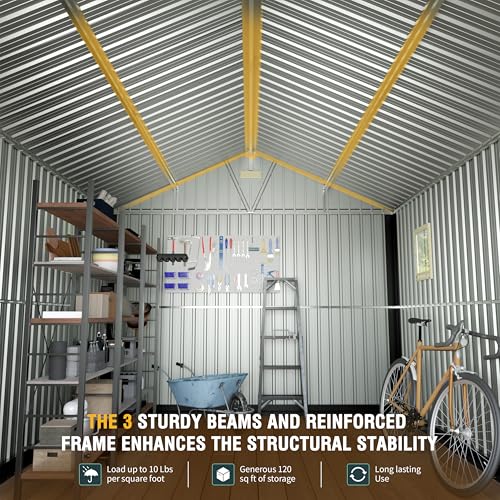 Metal Storage Shed 5x3 ft with Lockable Door for Garden and Backyard B82351