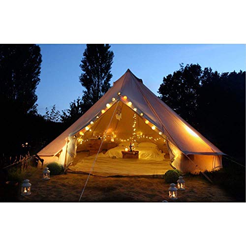 4 Season Large Waterproof Cotton Canvas Bell Tent with Stove Jack Hole G612