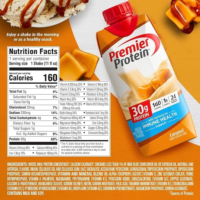 Cafe Latte Protein Shake, 30g Protein, 11 fl oz, Pack of 12 W88530