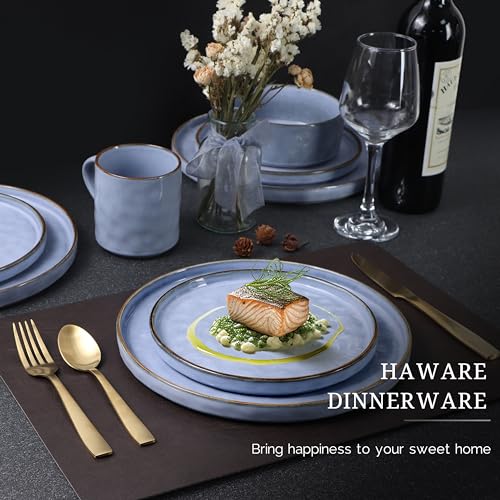 16-Piece Stoneware Dinnerware Set for 4, Chip Resistant, Microwave and Dishwasher Safe M5383