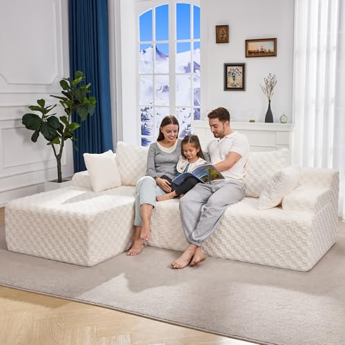 Modular L-Shape Sectional Sofa with Oversized Chaise A47792