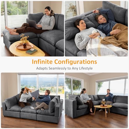 Modular Sectional Sofa with Ottoman for Small Apartments G42700