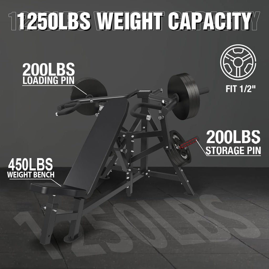 Chest Press Machine with Independent Converging Arms, Adjustable Incline, 1250LBS M18783