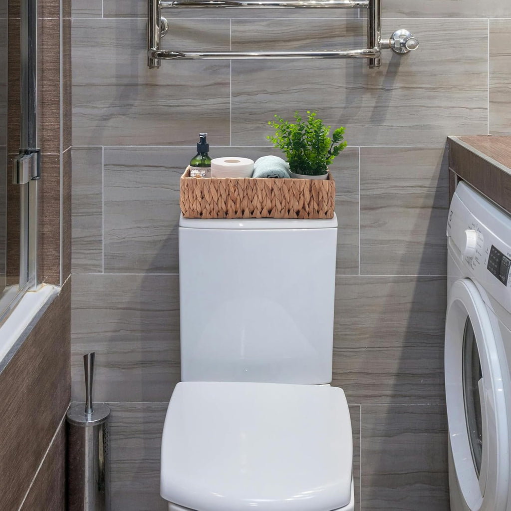 Wicker Toilet Paper Storage Basket with Handles D47201