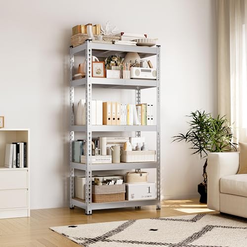 5-Tier Adjustable Metal Shelving Unit for Garage, Pantry, and Warehouse M7734