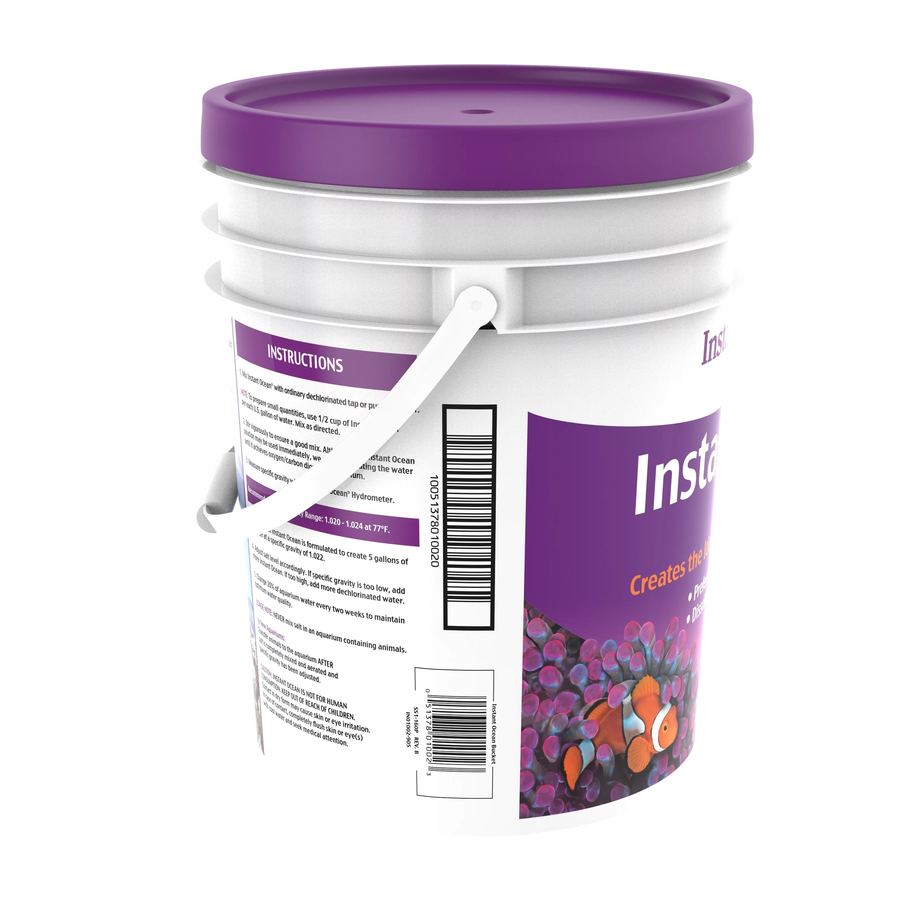 Marine Aquarium Sea Salt, Nitrate & Phosphate-Free, 160 gal C38164