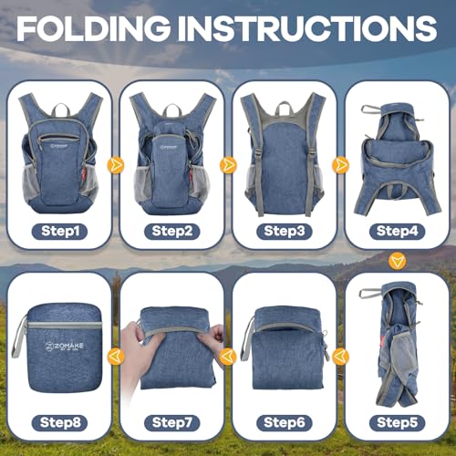 Ultra Lightweight Packable Backpack 10L Water-Resistant Daypack for Hiking Y2196