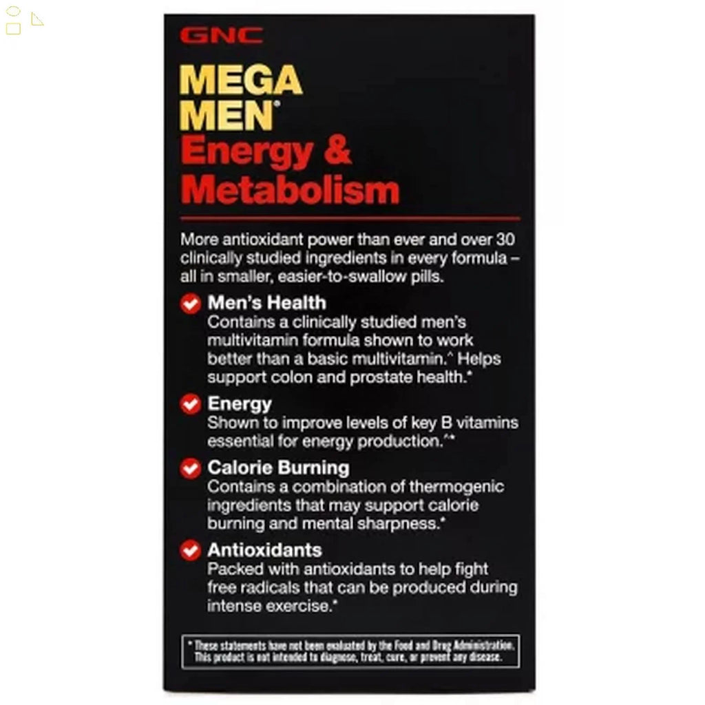 Mega Men Energy & Metabolism Multivitamins (180 Ct.) T490745