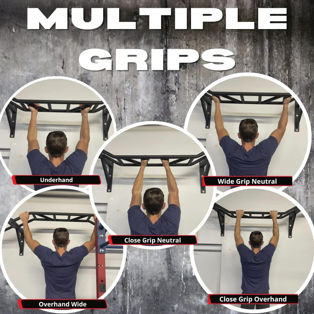 Wall Mounted Pull Up Bar with Multi Grip C3734