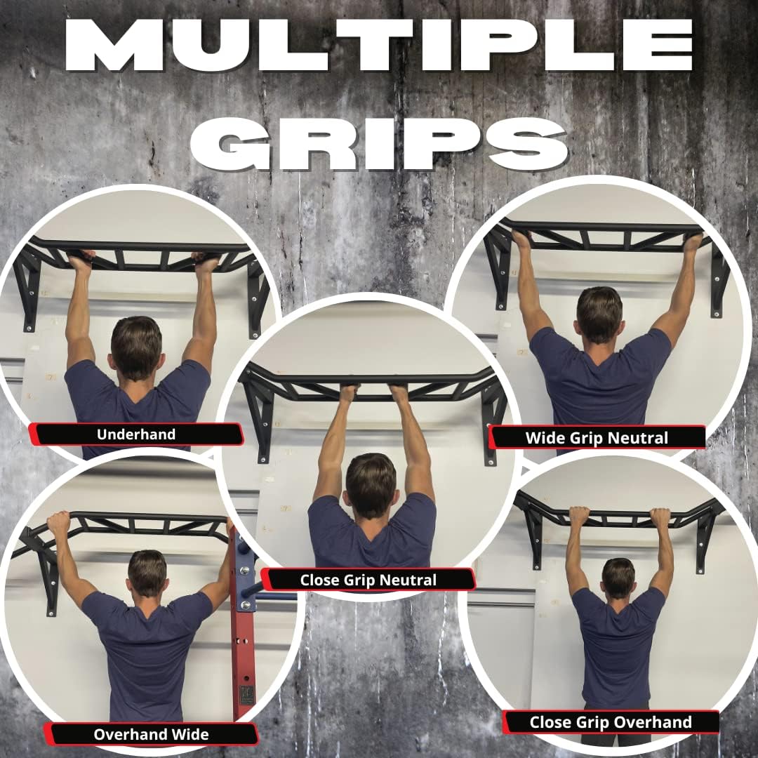 Wall Mounted Pull Up Bar with Multi Grip C3734