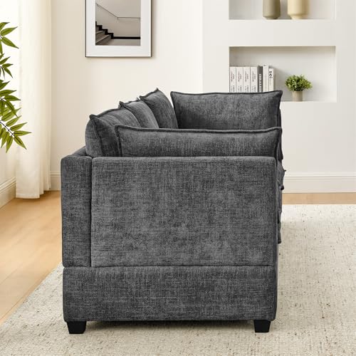 Modular Sectional Sofa with Ottoman, U-Shaped Lounge Couch H930