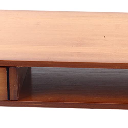 Adjustable Monitor Laptop Stand with Storage Drawer, Wood Color L75987