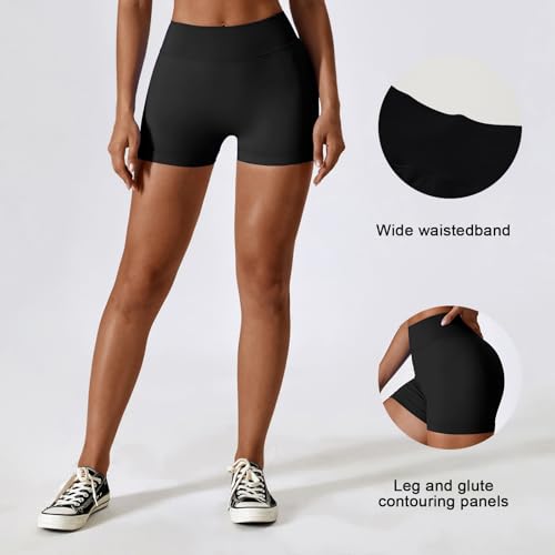 Women's V Cross Back Seamless Scrunch Workout Shorts F71151