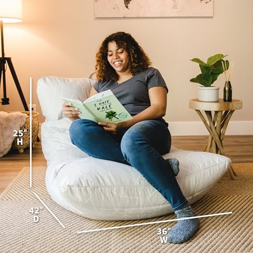 Dorm Bean Bag Chair with Drink Holder and Pocket, 3 feet R2503