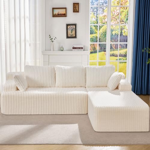 Modular L-Shape Sectional Sofa with Oversized Chaise A47792