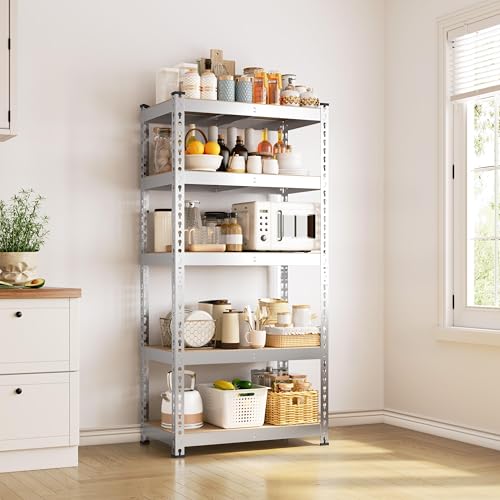 5-Tier Adjustable Metal Shelving Unit for Garage, Pantry, and Warehouse M7734