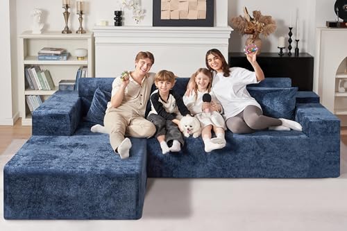 L-Shape Modular Sectional Sofa with Deep Seat, No Assembly Required C597556