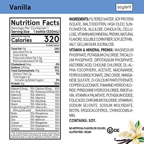 Gingerbread Meal Replacement Shake, Plant Based Protein Drink, 11oz (12 Pack) B2352