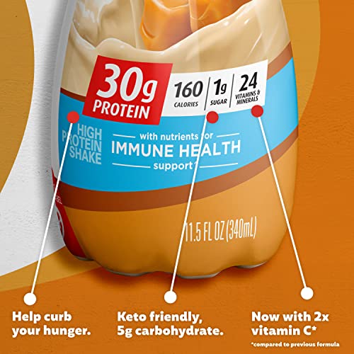 Café Latte Protein Shake, 30g Protein, 1g Sugar, 11.5 fl oz, 12 Pack W5537