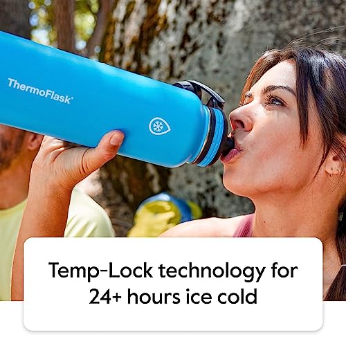 40 oz Double Wall Vacuum Insulated Stainless Steel Water Bottles 2-Pack, Gray/Pine U424566