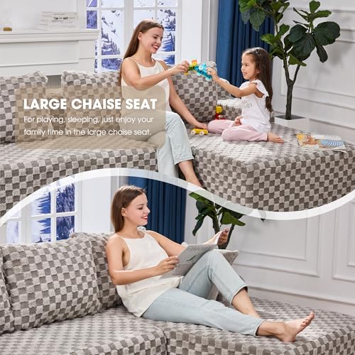 Modular L-Shape Sectional Sofa with Oversized Chaise A47792
