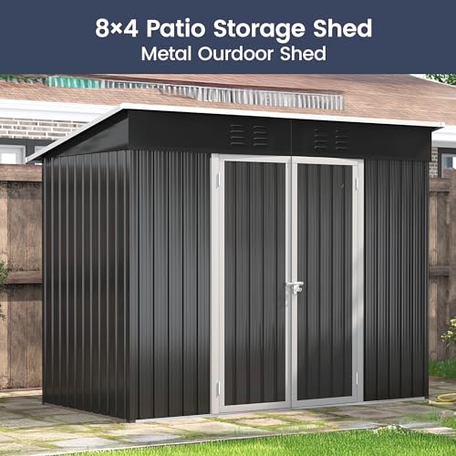 Outdoor Storage Shed 6 x 6 FT Resin Garden Shed with Lockable Door U891
