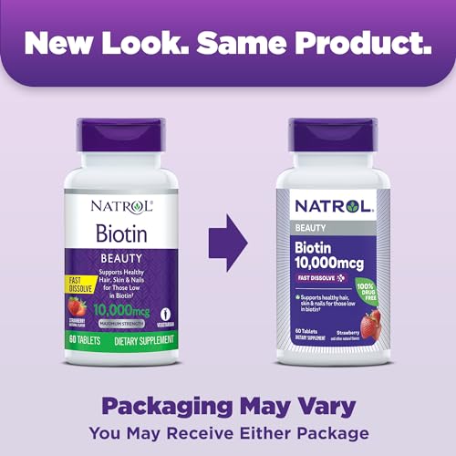 Biotin 10000mcg Dietary Supplement, 200 Tablets C69831