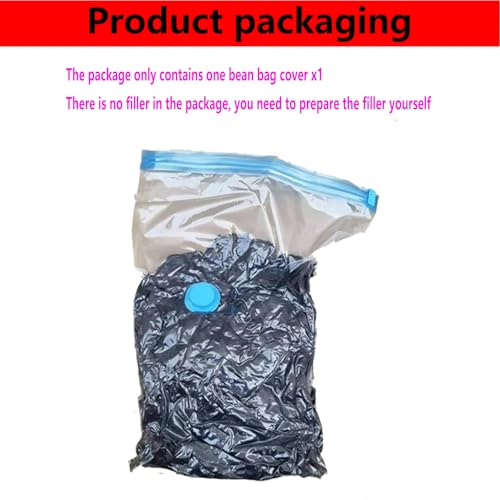 Oversize Round Fluffy Bean Bag Chair Cover for Adults Kids, 6FT Light Grey Y80106