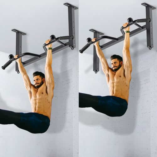 32" Ceiling Mounted Pull Up Bar with Punching Bag Hanger J661626