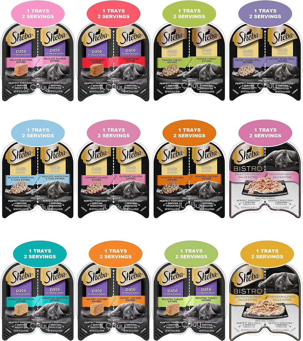Assorted Cuts in Gravy and Pate Cat Food Trays with Toy and Booklet I14492