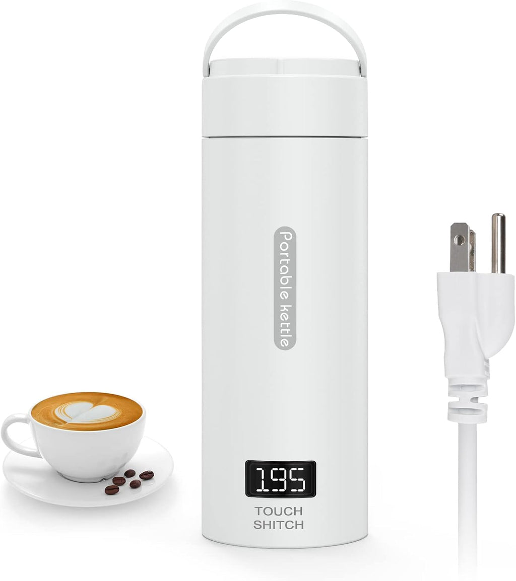 Small Electric Tea Kettle, 380ml Portable Kettle with 4 Variable Presets, Personal Water Boiler with Auto Shut-Off & Boil Dry Protection, for Travel and Coffee