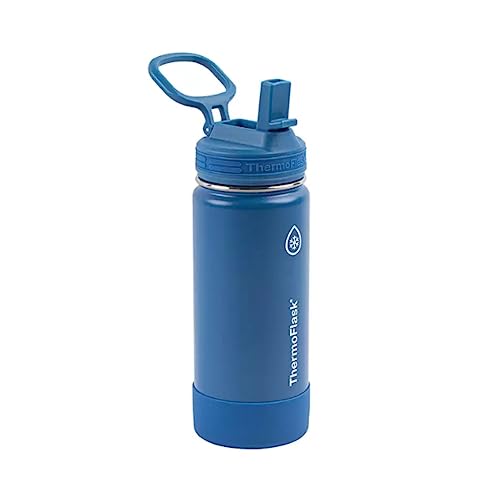 16 oz Stainless Steel Bottles Set of 2 (White/Blue) B478