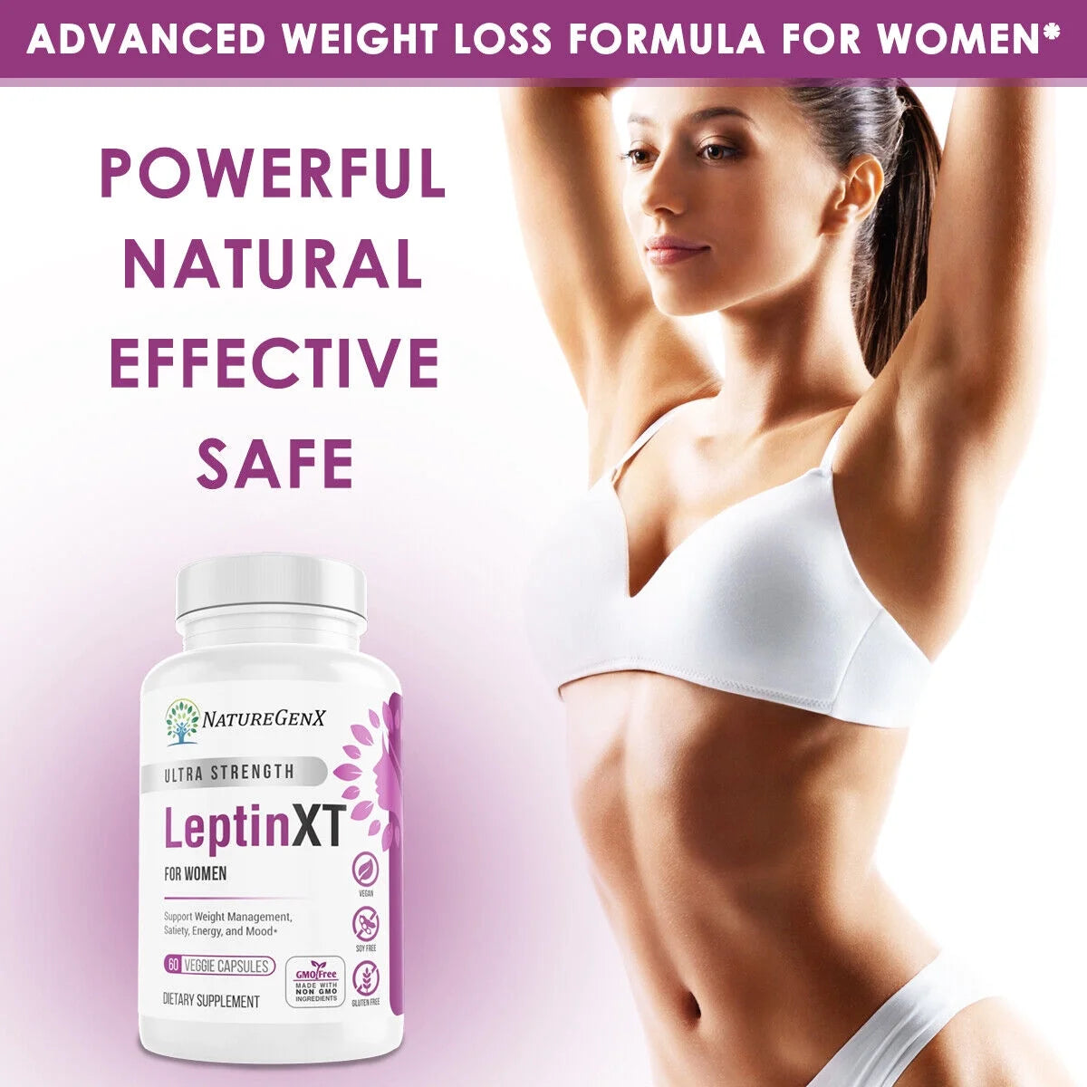 Leptin Supplement for Weight Loss, 60 Capsules Y18798
