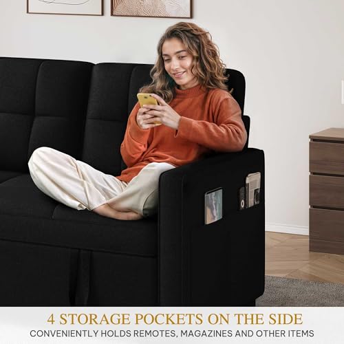 Convertible Sofa Bed 3-in-1 Sleeper with Adjustable Backrest I87565